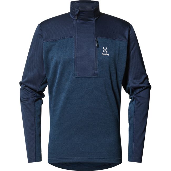Haglöfs ROC Flash Mid Halfzip – Bluză tehnică de cățărare cu fermoar scurt - Albastru închis Tarn Blue