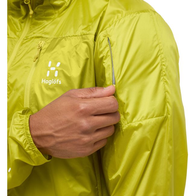 Haglöfs L.I.M Shield Hood – Geacă de vânt ultraușoară cu glugă - Verde Aurora