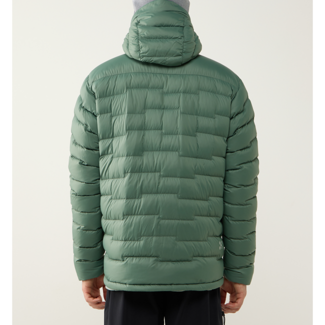 Haglöfs ROC Flash Down Hood – Geacă tehnică din puf cu glugă - Verde Chlorophyll Green