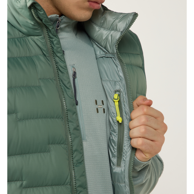Haglöfs ROC Flash Down Vest – Vestă tehnică din puf - Verde Chlorophyll Green