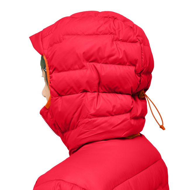 Haglöfs ROC Flash Down Hood W – Geacă tehnică din puf cu glugă - Roșu Bright Red