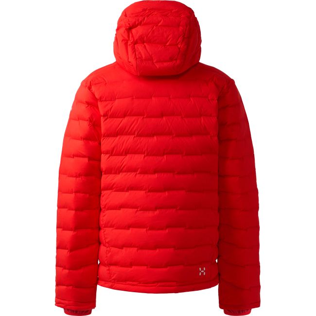 Haglöfs Spitz Down Hood – Geacă din puf elastică cu glugă - Roșu Tech Red