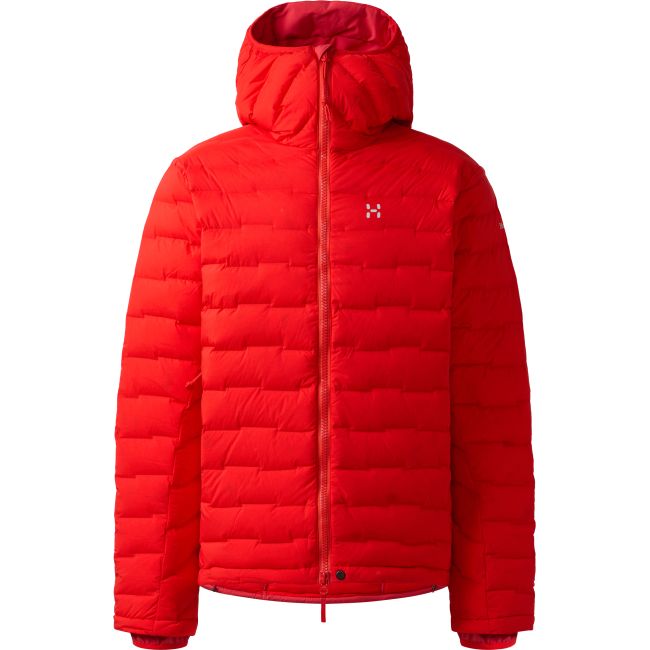 Haglöfs Spitz Down Hood – Geacă din puf elastică cu glugă - Roșu Tech Red