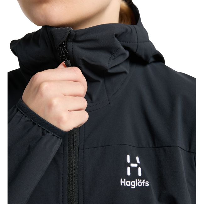 Haglöfs Move Softshell Hood W – Geacă softshell cu glugă - Negru True Black