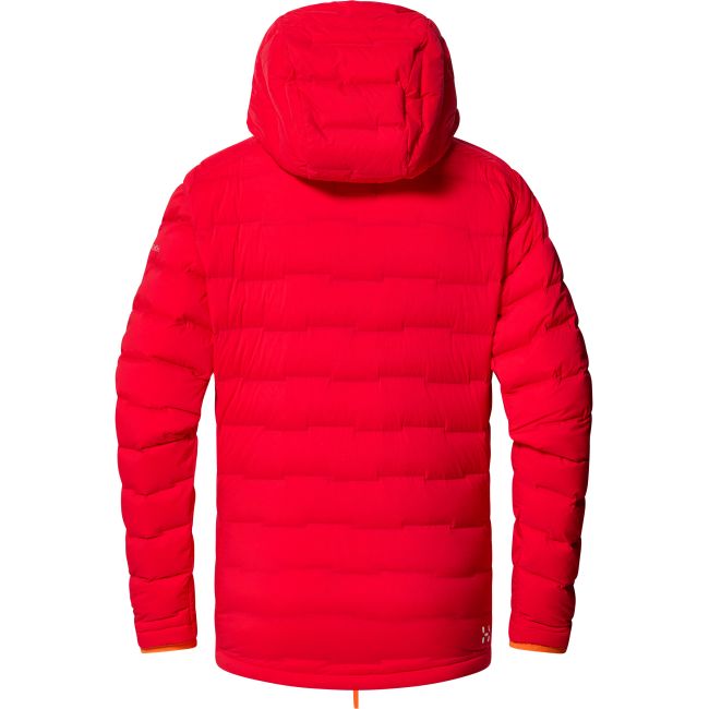 Haglöfs Spitz Down Hood W – Geacă din puf elastică cu glugă - Roșu Bright Red