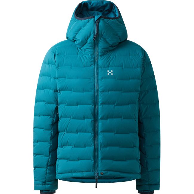 Haglöfs Spitz Down Hood W – Geacă din puf elastică cu glugă - Albastru Deep Teal