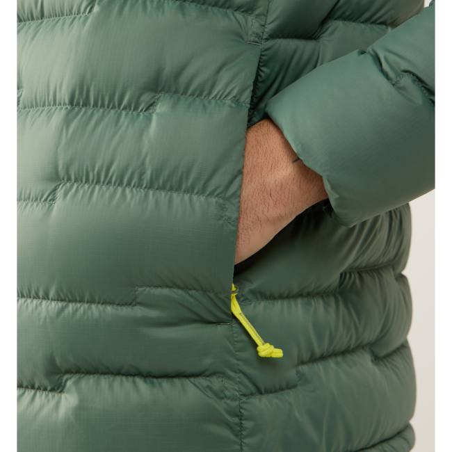 Haglöfs ROC Flash Down Hood – Geacă tehnică din puf cu glugă - Verde Chlorophyll Green