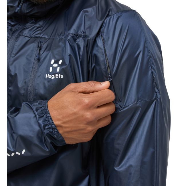 Haglöfs L.I.M Shield Hood – Geacă de vânt ultraușoară cu glugă - Albastru Tarn Blue