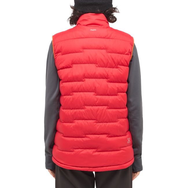 Haglöfs ROC Flash Down Vest W – Vestă tehnică din puf - Roșu Bright Red