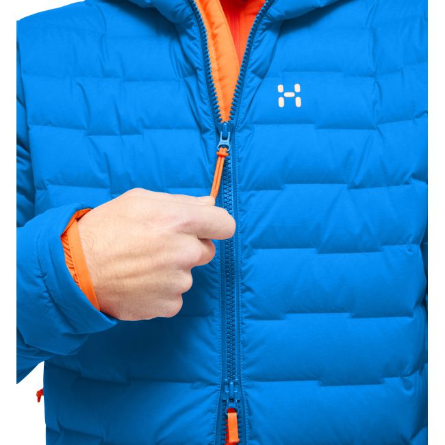 Haglöfs Spitz Down Hood – Geacă din puf elastică cu glugă - Albastru Electric Blue