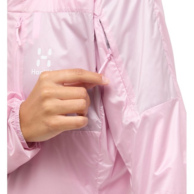 Haglöfs L.I.M Shield Hood W – Geacă de vânt ultraușoară cu glugă - Roz Fresh Pink
