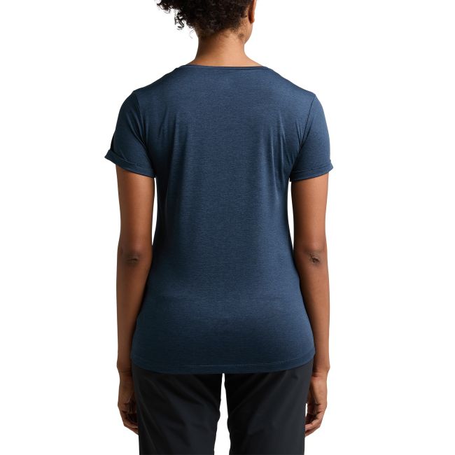 Haglöfs Ridge Hike Tee W – Tricou tehnic de drumeție - Albastru închis Tarn Blue Solid