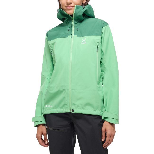 Haglöfs ROC Flash GTX Jacket W – Geacă GORE-TEX pentru munte - Verde Mint Stone/Dk Jelly Green