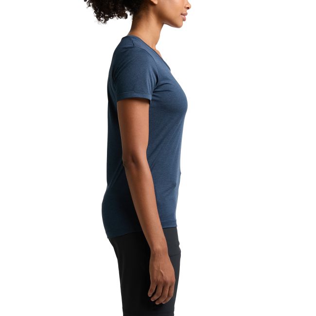 Haglöfs Ridge Hike Tee W – Tricou tehnic de drumeție - Albastru închis Tarn Blue Solid