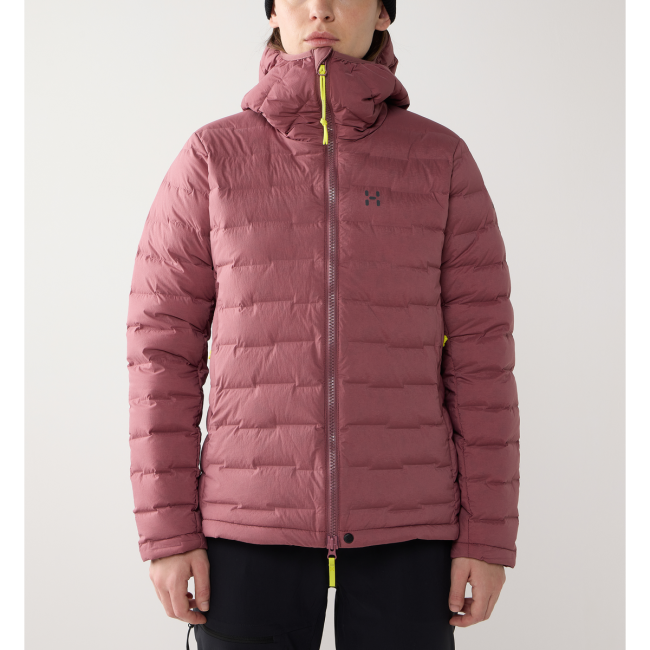 Haglöfs Spitz Down Hood W – Geacă din puf elastică cu glugă - Roz Misty Mauve