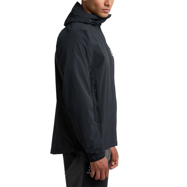 Haglöfs Move Softshell Hood – Geacă softshell cu glugă - Negru True Black