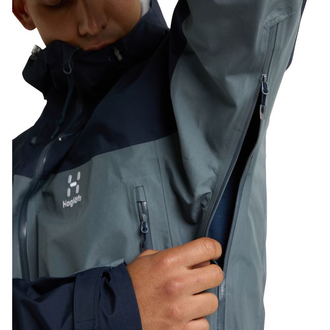 Haglöfs ROC Flash GTX Jacket – Geacă GORE-TEX pentru munte - Albastru Steel Blue/Tarn Blue
