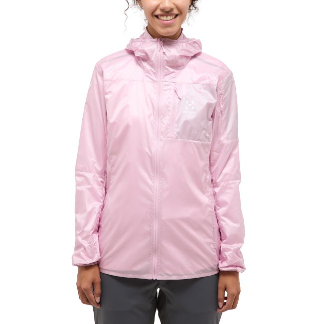 Haglöfs L.I.M Shield Hood W – Geacă de vânt ultraușoară cu glugă - Roz Fresh Pink