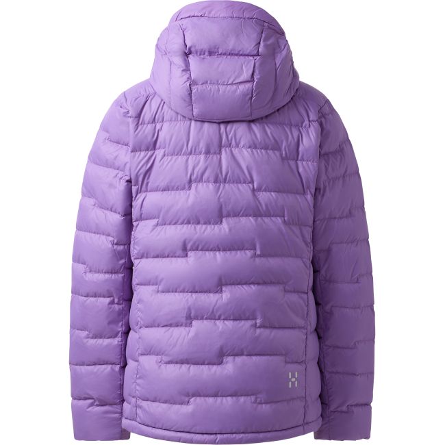 Haglöfs ROC Flash Down Hood W – Geacă tehnică din puf cu glugă - Mov Purple Ice/Tech Red