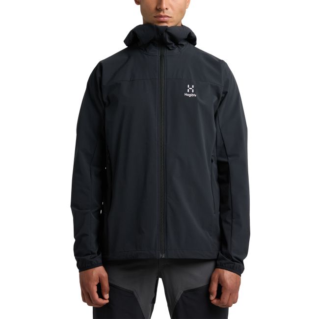 Haglöfs Move Softshell Hood – Geacă softshell cu glugă - Negru True Black