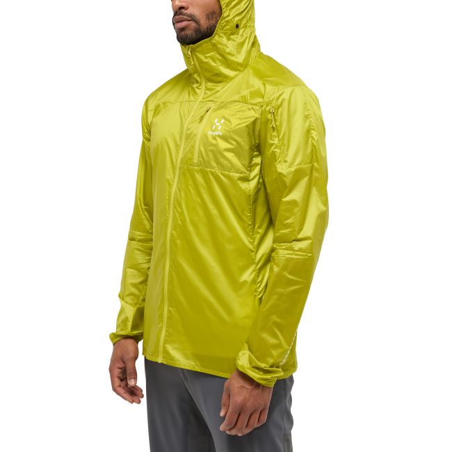 Haglöfs L.I.M Shield Hood – Geacă de vânt ultraușoară cu glugă - Verde Aurora