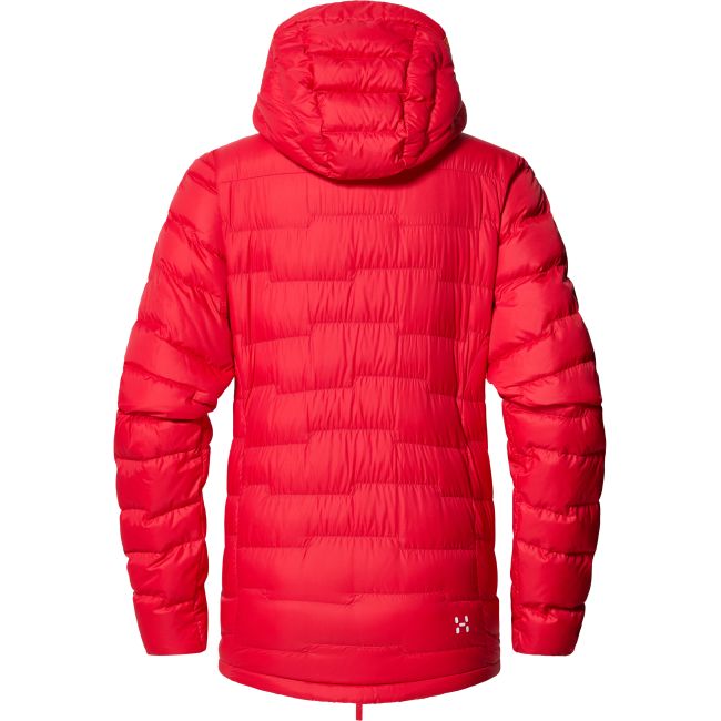 Haglöfs ROC Flash Down Hood W – Geacă tehnică din puf cu glugă - Roșu Bright Red