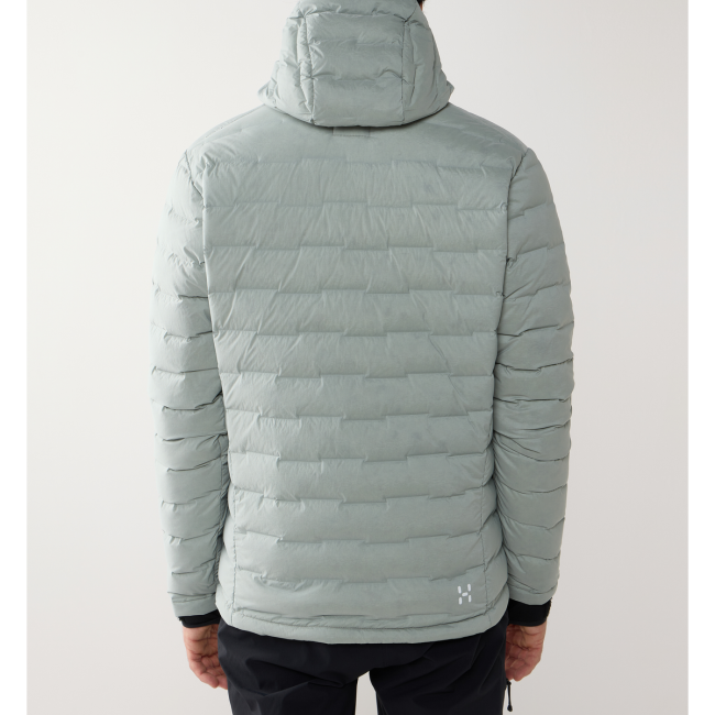 Haglöfs Spitz Down Hood – Geacă din puf elastică cu glugă - Verde Dew Green