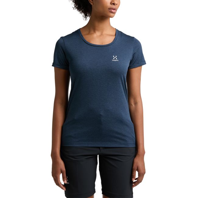 Haglöfs Ridge Hike Tee W – Tricou tehnic de drumeție - Albastru închis Tarn Blue Solid