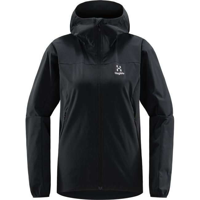 Haglöfs Move Softshell Hood W – Geacă softshell cu glugă - Negru True Black