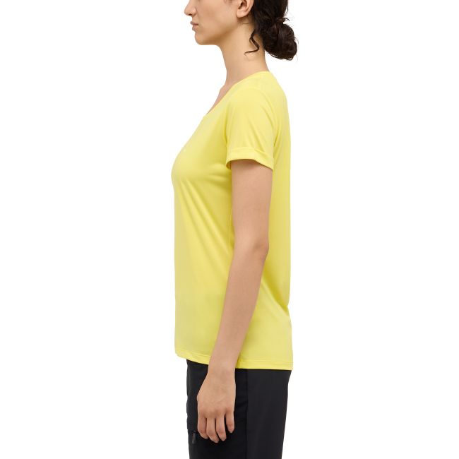 Haglöfs Ridge Hike Tee W – Tricou tehnic de drumeție - Galben Pale Yellow