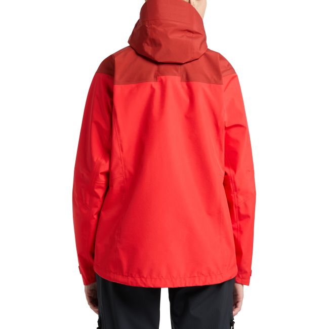 Haglöfs ROC Flash GTX Jacket W – Geacă GORE-TEX pentru munte - Roșu Poppy Red/Corrosion