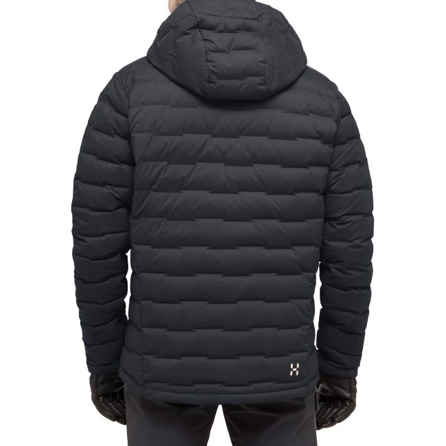 Haglöfs Spitz Down Hood – Geacă din puf elastică cu glugă - Negru True Black