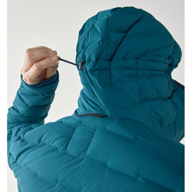 Haglöfs Spitz Down Hood – Geacă din puf elastică cu glugă - Albastru Deep Teal