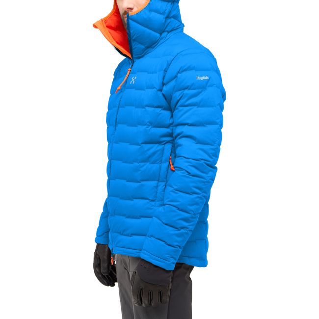 Haglöfs Spitz Down Hood – Geacă din puf elastică cu glugă - Albastru Electric Blue