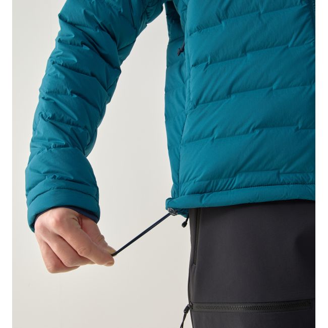 Haglöfs Spitz Down Hood – Geacă din puf elastică cu glugă - Albastru Deep Teal