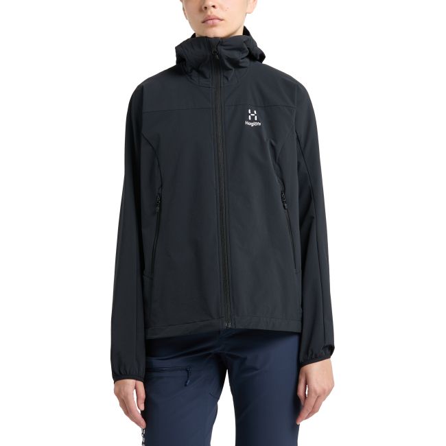 Haglöfs Move Softshell Hood W – Geacă softshell cu glugă - Negru True Black