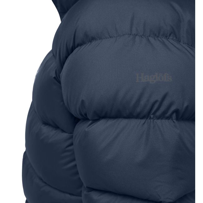 Haglöfs Rosson Down Hood W – Geacă din puf cu glugă - Albastru închis Tarn Blue