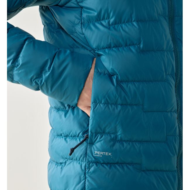Haglöfs ROC Flash Down Hood – Geacă tehnică din puf cu glugă - Albastru Deep Teal