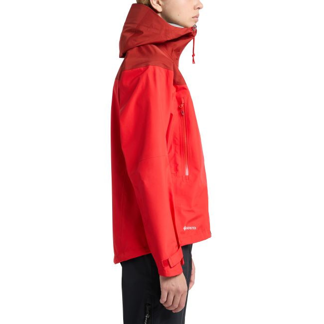 Haglöfs ROC Flash GTX Jacket W – Geacă GORE-TEX pentru munte - Roșu Poppy Red/Corrosion