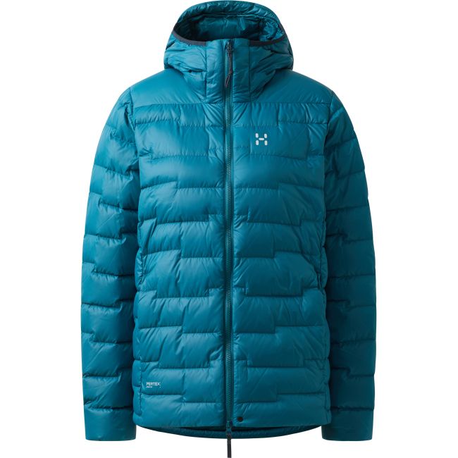Haglöfs ROC Flash Down Hood W – Geacă tehnică din puf cu glugă - Albastru Deep Teal