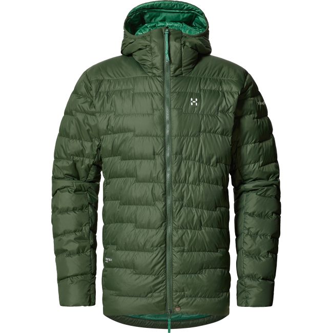 Haglöfs ROC Flash Down Hood – Geacă tehnică din puf cu glugă - Verde Seaweed Green