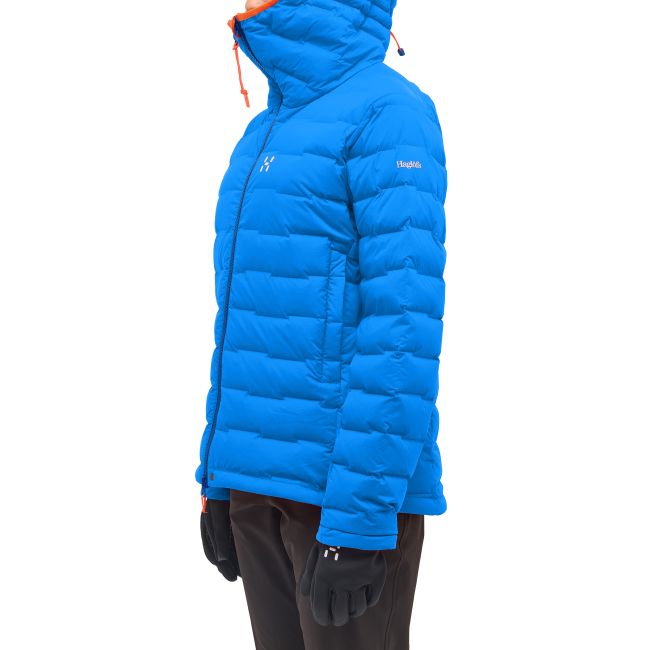 Haglöfs Spitz Down Hood W – Geacă din puf elastică cu glugă - Albastru Electric Blue