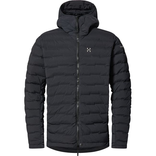 Haglöfs Spitz Down Hood – Geacă din puf elastică cu glugă - Negru True Black