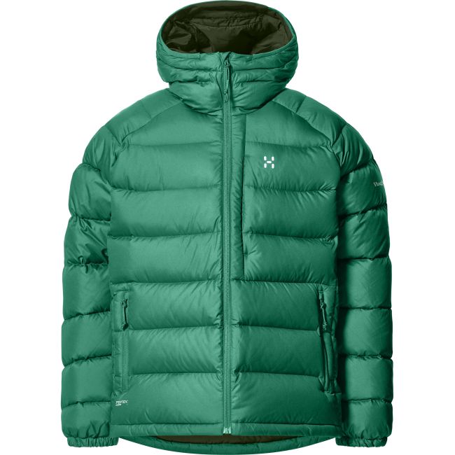 Haglöfs Rosson Down Hood – Geacă din puf cu glugă - Verde Dk Jelly Green
