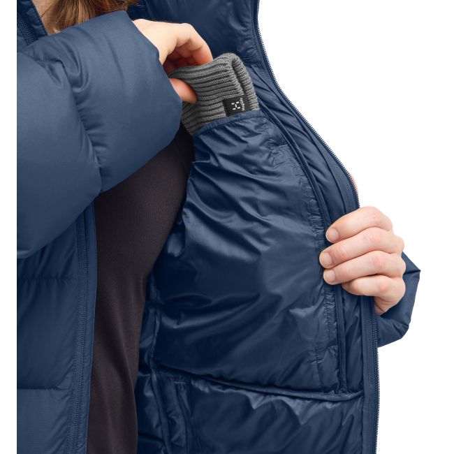 Haglöfs Rosson Down Hood – Geacă din puf cu glugă - Albastru închis Tarn Blue