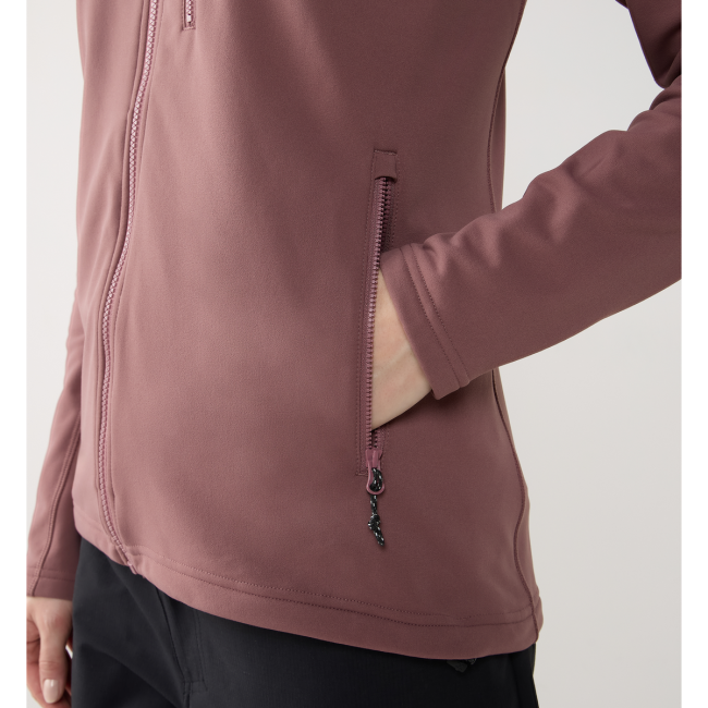 Haglöfs Rosson Mid Hood W – Hanorac strat intermediar - Roz Misty Mauve