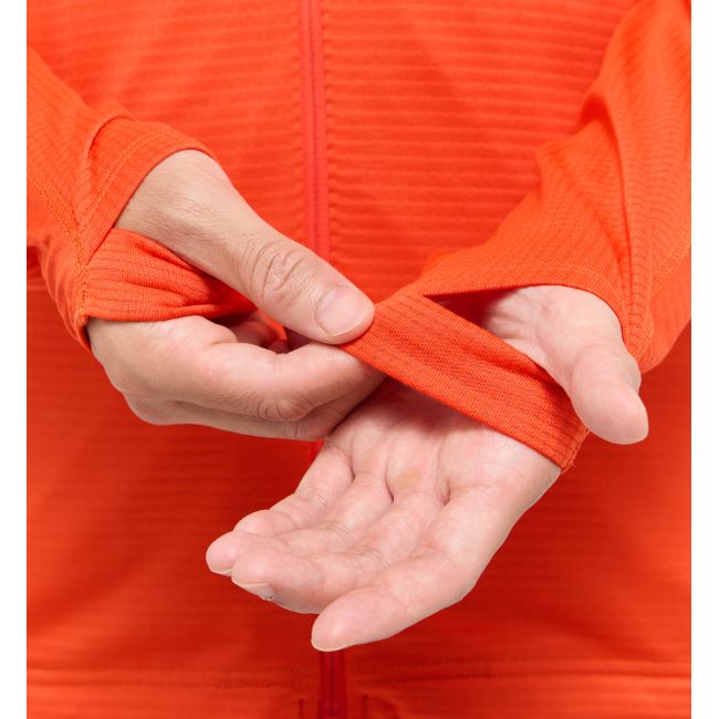 Haglöfs L.I.M Mid Multi Hood – Hanorac strat intermediar - Roșu Habanero