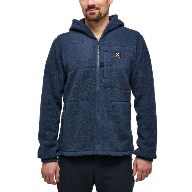 Haglöfs Malung Pile Hood – Hanorac fleece pufos - Albastru închis Tarn Blue