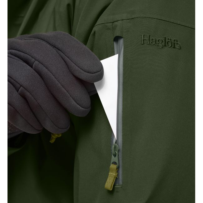 Haglöfs Latnja GTX Insulated Jacket – Geacă de schi izolată GORE-TEX - Verde închis Seaweed Green
