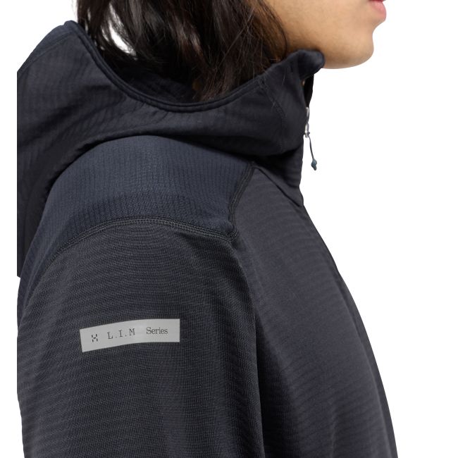 Haglöfs L.I.M Mid Multi Hood – Hanorac strat intermediar - Negru True Black
